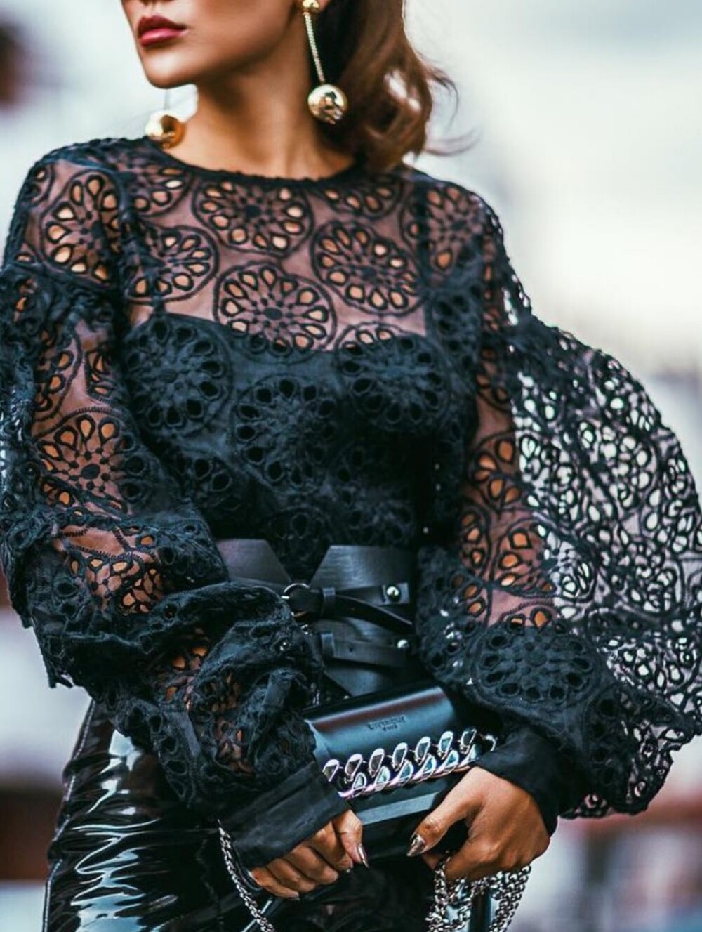 Topshop Lace Blouse sz L